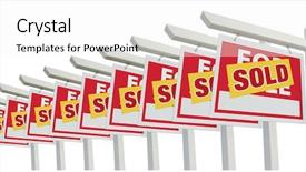  Presentation with real estate for sale - PPT layouts having home for sale real estate background and a white colored foreground