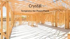  Presentation with abstract 3d construction - Cool new slides with home framing abstract at construction backdrop and a  colored foreground