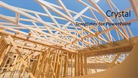  Presentation with abstract 3d construction - Slide deck consisting of home framing abstract at construction background and a  colored foreground