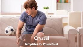  Presentation with soccer injury - Amazing PPT layouts having home from sports injury backdrop and a coral colored foreground