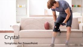  Presentation with sports injury - Audience pleasing theme consisting of home from sports injury backdrop and a  colored foreground