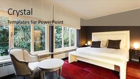  Presentation with colonial architecture kolkata - PPT theme having home furnishing - architecture beautiful apartment furnished comfortable background and a coral colored foreground