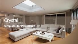  Presentation with colonial architecture kolkata - Presentation theme consisting of home furnishing - architecture beautiful apartment furnished living background and a gray colored foreground