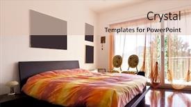  Presentation with interior of the earth - Slide set featuring home furnishing - interior loft furnished bedroom background and a lemonade colored foreground