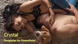  Presentation with pregnant mom - PPT theme enhanced with home future dad kissing background and a tawny brown colored foreground