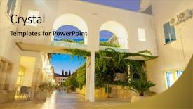  Presentation with street of shanghai on the night - Amazing presentation theme having home garden village - night street in the town backdrop and a lemonade colored foreground