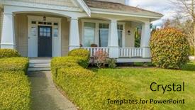  Presentation with landscape gardening - Presentation design with home gardening - nice entrance of a luxury background and a gold colored foreground