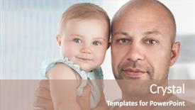  Presentation with kid s happy fathers day - Amazing presentation theme having home happy fathers day theme backdrop and a coral colored foreground