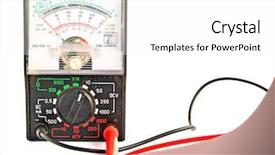  Presentation with old - Amazing slide set having home hazardous waste - old ampermeter backdrop and a white colored foreground