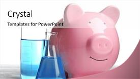  Presentation with saving water - PPT layouts featuring home hazardous waste - pig money box and glass background and a white colored foreground