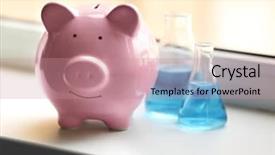  Presentation with tubes - Presentation theme featuring home hazardous waste - pig money box and tubes background and a coral colored foreground