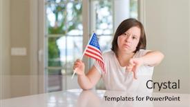  Presentation with down syndrome children disability school - Amazing theme having home holding flag of usa backdrop and a  colored foreground