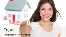  Presentation with new home - Cool new PPT layouts with home house buying new home backdrop and a lemonade colored foreground