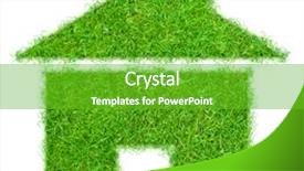  Presentation with grass - Slides having home icon from grass background background and a shamrock green colored foreground
