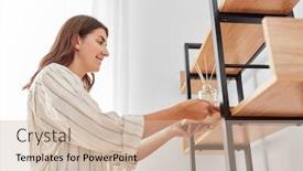  Presentation with diffuser - Amazing presentation design having home-improvement-decoration-and-people backdrop and a soft green colored foreground