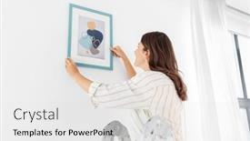  Presentation with home improvement - Cool new slide set with home-improvement-decoration-and-people backdrop and a white colored foreground