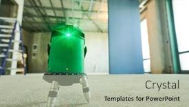  Presentation with home improvement - Amazing slide set having home-improvement-laser-leveling-tool backdrop and a mint green colored foreground