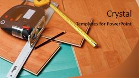  Presentation with repair - Beautiful presentation featuring home improvement tools - repair of a floor covering backdrop and a red colored foreground