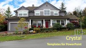  Presentation with canadian culture canada china national - Presentation theme featuring home in a canadian neighborhood background and a tawny brown colored foreground