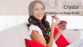  Presentation with healthy living - PPT theme consisting of home in the living background and a  colored foreground