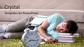  Presentation with managemen - Cool new presentation with home in time managemen backdrop and a soft green colored foreground