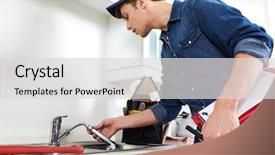  Presentation with inspection - Colorful presentation enhanced with home inspection - plumber backdrop and a light gray colored foreground