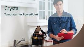  Presentation with home inspection - Amazing theme having home inspection - plumber backdrop and a  colored foreground