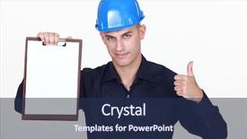  Presentation with medical folder blank or clipboard - Colorful theme enhanced with home inspection - engineer with a blank clipboard backdrop and a navy blue colored foreground