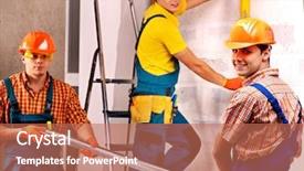  Presentation with builder - Amazing PPT theme having  backdrop and a  colored foreground