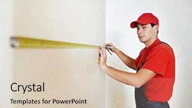  Presentation with professional development of teachers - Audience pleasing slide deck consisting of home inspection - young professional handyman worker backdrop and a lemonade colored foreground