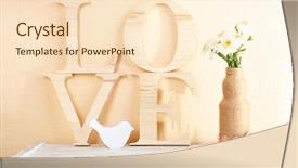  Presentation with decoration - Audience pleasing presentation theme consisting of home interior decoration with flowers backdrop and a lemonade colored foreground