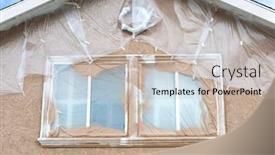  Presentation with home - Beautiful PPT layouts featuring home-is-being-repainted backdrop and a soft green colored foreground