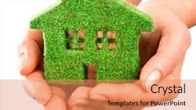  Presentation with health environment - Audience pleasing presentation consisting of home isolated on white background backdrop and a coral colored foreground