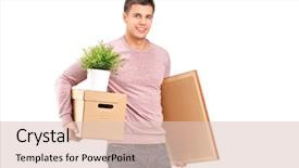  Presentation with new parents at home baby - PPT theme consisting of home isolated on white background background and a  colored foreground