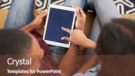  Presentation with digital banking - Theme having home looking at digital background and a tawny brown colored foreground