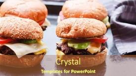  Presentation with burgers - Audience pleasing slide deck consisting of home-made-burgers backdrop and a red colored foreground