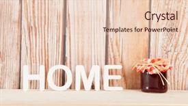  Presentation with fruit jam - PPT theme with home made fruit jam with decoration background and a lemonade colored foreground