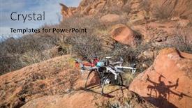  Presentation with camera drone - Slide deck consisting of home-made-hexacopter-drone background and a  colored foreground