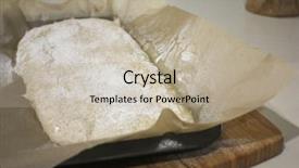  Presentation with organic chemistry reaction formula - Beautiful PPT theme featuring home made organic wholemeal spelt backdrop and a soft green colored foreground