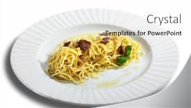  Presentation with white cheese - Slide set with home-made-pasta-with-parmesan background and a  colored foreground