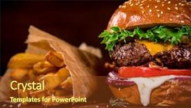  Presentation with home design - Cool new presentation theme with home made tasty burger backdrop and a  colored foreground