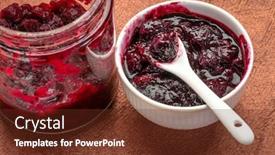  Presentation with ceramic - Audience pleasing presentation theme consisting of home-made-whole-berry-cranberry backdrop and a tawny brown colored foreground