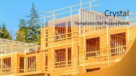  Presentation with new home sales - Amazing slide deck having home new residential construction house backdrop and a light blue colored foreground