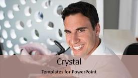  Presentation with home care - PPT layouts with home office and take care background and a coral colored foreground