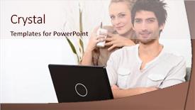  Presentation with relaxing - Presentation with home on a sunday morning background and a  colored foreground