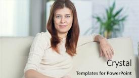  Presentation with home window frame - Colorful presentation design enhanced with home on the couch alone backdrop and a  colored foreground