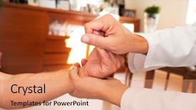  Presentation with moving patient - Cool new slides with home or at a nursing backdrop and a coral colored foreground