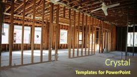  Presentation with home appliances - Amazing PPT theme having home-or-building-demolition-remodeling backdrop and a violet colored foreground