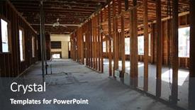  Presentation with home appliances - Amazing presentation design having home-or-building-demolition-remodeling backdrop and a dark gray colored foreground