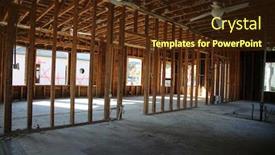  Presentation with home appliances - Presentation theme consisting of home-or-building-demolition-remodeling background and a wine colored foreground